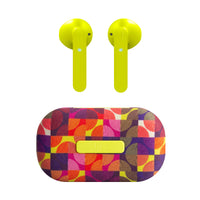 Chanè TWS earphones with fabric charging cradle